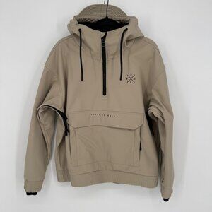 DOPE WOMENS' CYCLONE PULLOVER JACKET IN SAND MEDIUM SNOWBOARD SKI WINTER